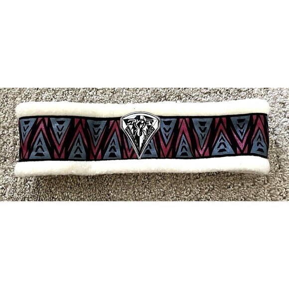 Spyder Womens Fur Headband Jewel Tone Aztec Ski Snowboard Winter Snow 90s - Picture 1 of 9